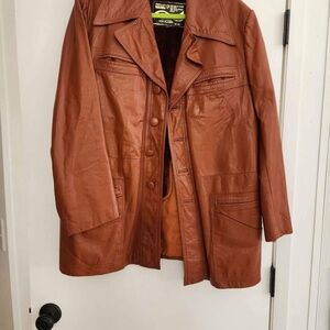 Mens’s Tan Cow hide Leather Jacket